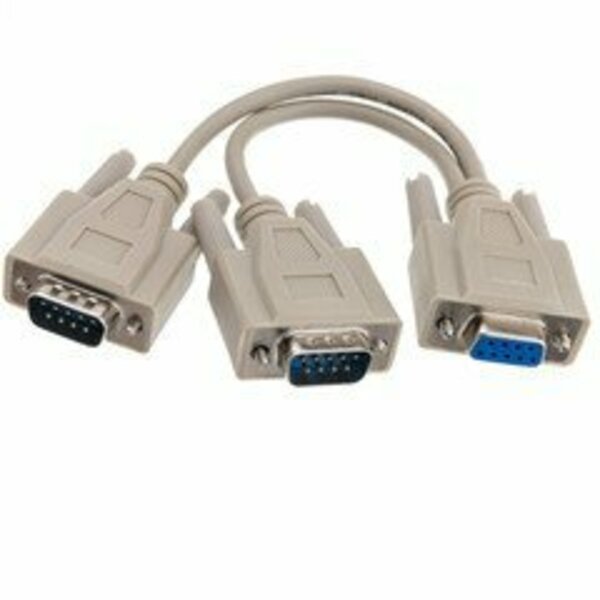 Swe-Tech 3C DB9 Serial Y adapter, DB9 Female to Dual DB9 Male, 8 inch FWT30D1-27308